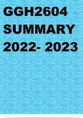 GGH2604 SUMMARY 2022- 2023