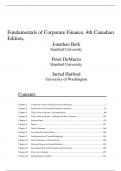 Fundamentals of Corporate Finance, 4th Canadian Edition, 4e Berk, DeMarzo, Stangeland, Marosi, Harford (Test Bank)