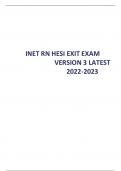 UPDATED INET RN HESI EXIT EXAM VERSION 3 LATEST 2023-2024