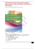  TEST BANK FOR Psychiatric-Mental Health Nursing 8th edition by Sheila L. Videbeck UPDATED ALL CHAPTERS 2023 LATEST UPDATE.docx