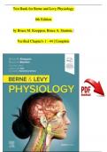TEST BANK For Berne and Levy Physiology, 8th Edition by Bruce M. Koeppen, Bruce A. Stanton,| Verified Chapter's 1 - 44 | Complete Newest Version