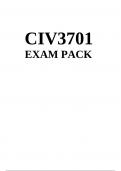 CIV3701 Exam Pack 2023 - DISTINCTION GUARANTEED