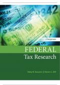 Federal Tax Research 11th Edition Sawyers Solutions Manual.
