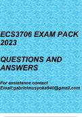 Econometrics(ECS3706 Exam pack 2023)
