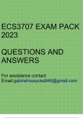 Development Economics(ECS3707 Exam pack 2023)