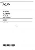 AQA A level BUSINESS Paper 3 (7132/3)Business 3 Mark scheme June 2023