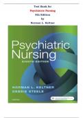 Test Bank For Psychiatric Nursing 8th Edition by Norman L. Keltner |All Chapters, Complete Q & A, Latest|