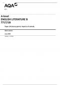 AQA A-level  ENGLISH LITERATURE B  7717/1B  Paper 1B Literary genres: Aspects of comedy    Mark scheme    June 2023  Version: 1.0 Final   