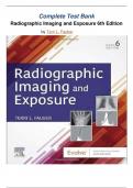 Complete Test Bank Radiographic Imaging and Exposure 6th Edition Fauber Questions & Answers  (Chapter 1-10) latest edition 2024