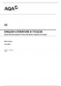 AQA  AS  ENGLISH LITERATURE B 7716/2B  Paper 2B Literary genres: Prose and Poetry: Aspects of comedy Mark scheme June 2023  Version: 1.0 Final 