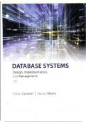 Solutions Manual for Database Systems, Design, Implementation And Management 12th Edition Test Bank