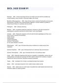 Exam #1,2,3 Physiology (bio 2420) USU Brett Adams Questions And Answers Combined Package Deal 
