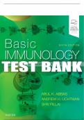 Test Bank For Basic Immunology, 6th - 2020 All Chapters - 9780323549431