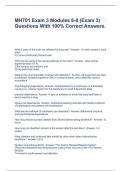 MH701 Exam 3 Modules 6-8 (Exam 3) Questions With 100% Correct Answers.
