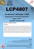 LCP4807 Assignment 1 (COMPLETE ANSWERS) Semester 1 2024 - DUE 2 April 2024
