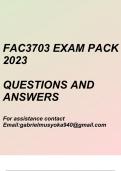 Specific Financial Reporting(FAC3703 Exam pack 2023)