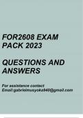 FOR2608 Exam pack 2023