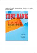 TEST BANK for BUSINESS RESEARCH METHODS 5th Edition by Emma Bell, Alan Bryman and Bill Harley