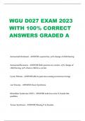 WGU D027 EXAM 2023 WITH 100% CORRECT  ANSWERS GRADED 