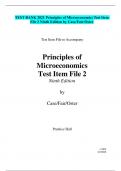 TEST BANK 2021 Principles of Microeconomics Test Item File 2 Ninth Edition by Case/Fair/Oster