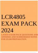 LCR4805 EXAM PACK 2024 