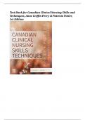Test Bank for Canadian Clinical Nursing Skills and  Techniques, Anne Griffin Perry & Patricia Potter,  1st Edition