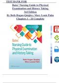 TEST BANK For Bates' Nursing Guide to Physical Examination and History Taking, 3rd Edition By Beth Hogan-Quigley, All Chapters 1 - 24, Complete Newest Version