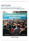 Test Bank For Ethics and Issues in Contemporary Nursing by Margaret A. Burkhardt, Nancy Walton, Alvita Nathaniel||ISBN NO:10,0176696571||ISBN NO:13,978-0176696573||All Chapters||Complete Guide A+