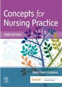 TEST BANK for Concepts for Nursing Practice, 3rd Edition, Jean Giddens. Includes all the Concepts. (Complete Chapters 1-57))