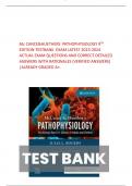 Mc CANCE&HUETHERS  PATHOPHYSIOLOGY 9TH EDITION TESTBANK  EXAM LATEST 2023-2024 ACTUAL EXAM QUESTIONS AND CORRECT DETAILED ANSWERS WITH RATIONALES (VERIFIED ANSWERS) |ALREADY GRADED A+.