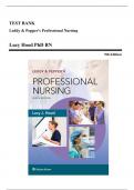 Test Bank - Leddy and Pepper's Professional Nursing, 9th Edition (Hood, 2018), Chapter 1-22 | All Chapters