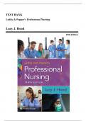 Test Bank - Leddy and Pepper's Professional Nursing, 10th Edition (Hood, 2022), Chapter 1-22 | All Chapters