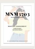 MNM3703 - ASS 1 - DATAPATHWAY - SALES MANAGEMENT