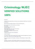 UPDATED Criminology WJEC VERIFIED SOLUTIONS 100%