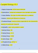 Complete Test Bank Campbell Biology 11 edition Questions & Answers with rationales (Chapter 3)