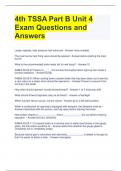 4th TSSA Part B Unit 4 Exam Questions and Answers.