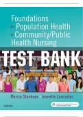 TESTBANK- FOUNDATIONS FOR POPULATION HEALTH IN COMMUNITY AND PUBLIC HEALTH NURSING – UPDATED AND COMPLETE STANHOPE TESTBANK