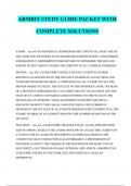 ARMRIT STUDY GUIDE PACKET WITH COMPLETE SOLUTIONS
