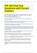 ITN 100 Final Test Questions with Correct Answers