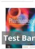 Test Bank For Lilley's Pharmacology for Canadian Health Care Practice 4th Edition by Kara Sealock, Cydnee Seneviratne