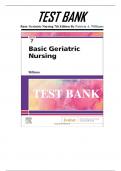 Test Bank Basic Geriatric Nursing 7th Edition by Patricia A. Williams Chapter 1-20 | Complete Guide A+