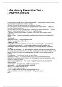 UGA History Exemption Test - UPDATED 202324