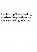 Leadership Tools leading marines 70 questions and answers 2023 graded A+.