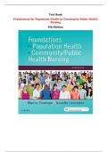 Test Bank For Foundations for Population Health in Community Public Health Nursing 5th Edition By Marcia Stanhope, Jeanette Lancaster |All Chapters,  Year-2023/2024|