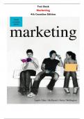 Test Bank For Marketing 4th Canadian Edition Lamb, Hair, McDaniel, Faria, Wellington |All Chapters,  Year-2023/2024|