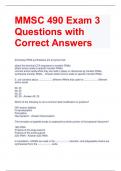 MMSC 490 Exam 3 Questions with Correct Answers