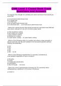 CWB Level 2 Closed Book Exam Questions and Answers