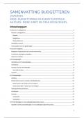 Samenvatting budgetteren (management accounting) hogent boek van mieke kimpe en thea versleegers twaafde editie (accountancy-fiscaliteit)