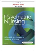 Test Bank For Psychiatric Nursing 8th Edition by Norman L. Keltner |All Chapters,  Year-2023/2024|
