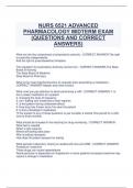 NURS 6521 ADVANCED  PHARMACOLOGY MIDTERM EXAM  (QUESTIONS AND CORRECT  ANSWERS)
